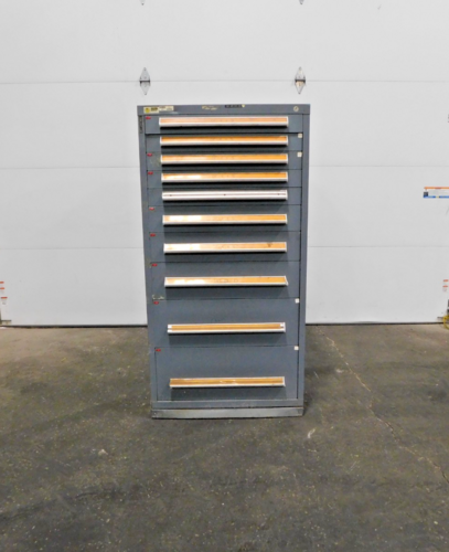 10 Drawer Stanley Vidmar tool cabinet, 30" x 29" x 60" - Image 1