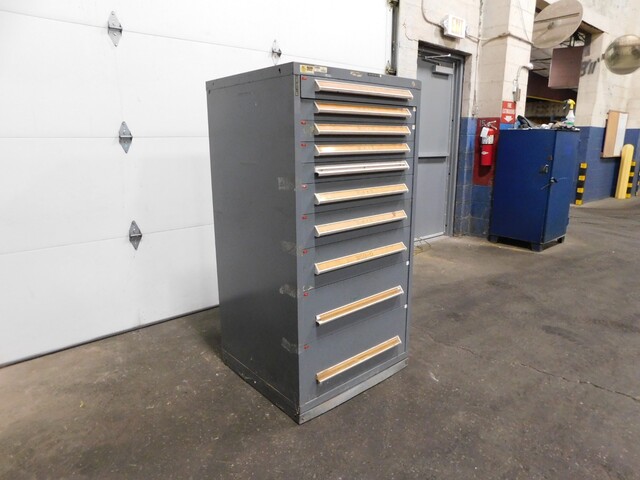 10 Drawer Stanley Vidmar tool cabinet, 30" x 29" x 60" - Image 3