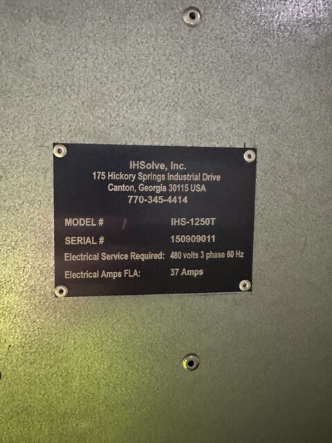 IHSolve #IHS-1250T, solvent distil, 480 V., 37 FLA - Image 2