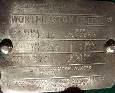 Worthington-Dresser #D1012, centrifugal pump, 2 HP - Image 9