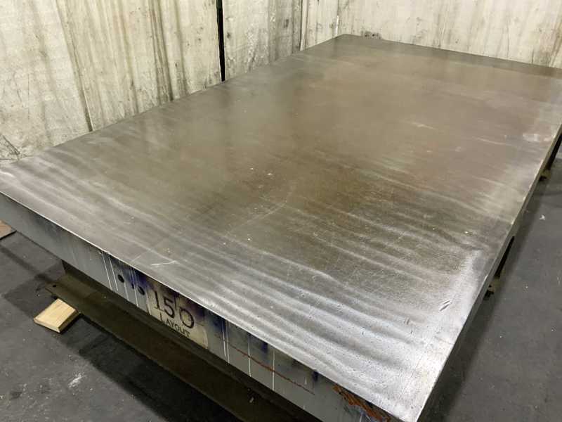 85" x 143-1/2" Cast iron layout surface plate with stand, adjustable leveling screws - Image 7