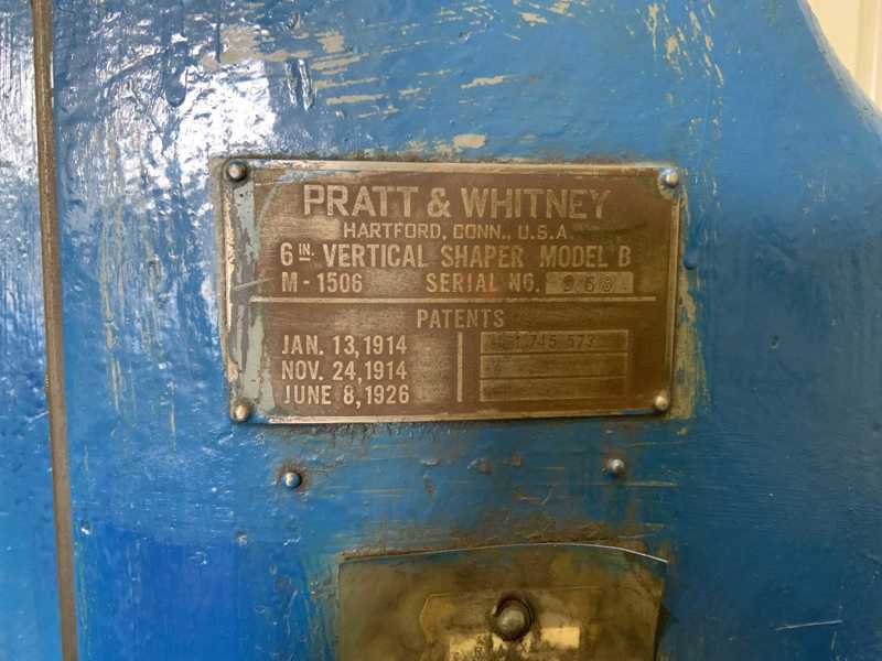 6" Pratt & Whitney, vertical slotter, 15" table to ram, 10" vertical adjustment of ram, 3 HP - Image 6