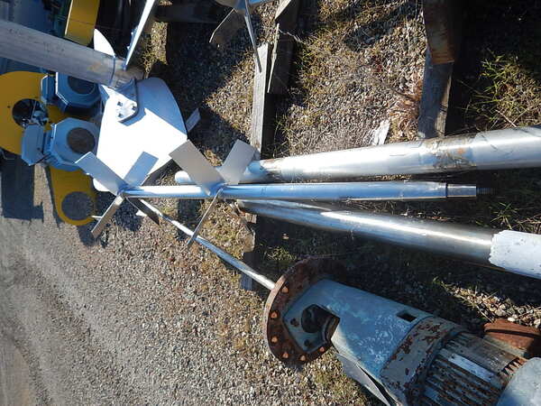 1.5 HP Chemineer #1HTM-15, 2-Tier 4-Blade Pitched Impeller Agitator, Stainless Steel, 16" Span, 6' L Span - Image 1
