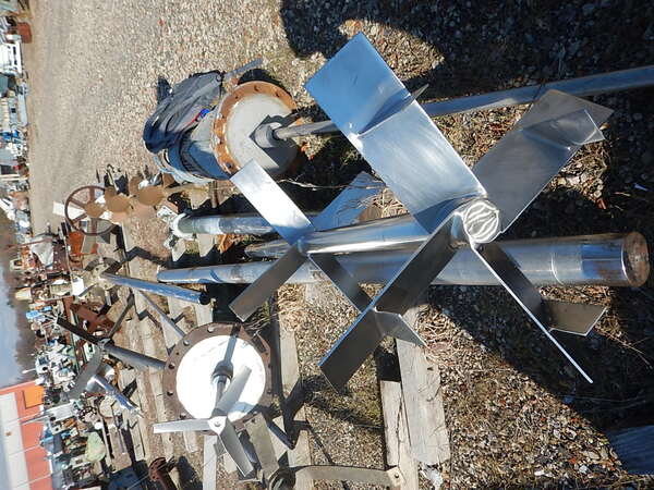 1.5 HP Chemineer #1HTM-15, 2-Tier 4-Blade Pitched Impeller Agitator, Stainless Steel, 16" Span, 6' L Span - Image 5