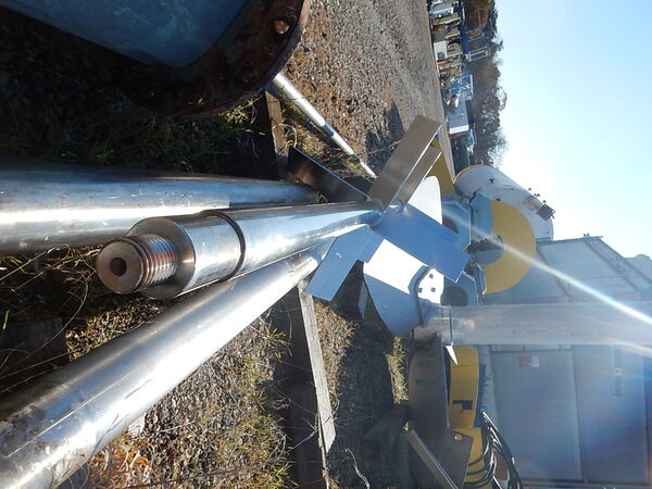 1.5 HP Chemineer #1HTM-15, 2-Tier 4-Blade Pitched Impeller Agitator, Stainless Steel, 16" Span, 6' L Span - Image 6
