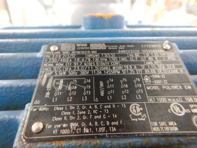 Fitzpatrick #D6, Stainless Steel Fitzmill, Pan Fed, 7.5 HP, 230/460 V, On Wheels - Image 8