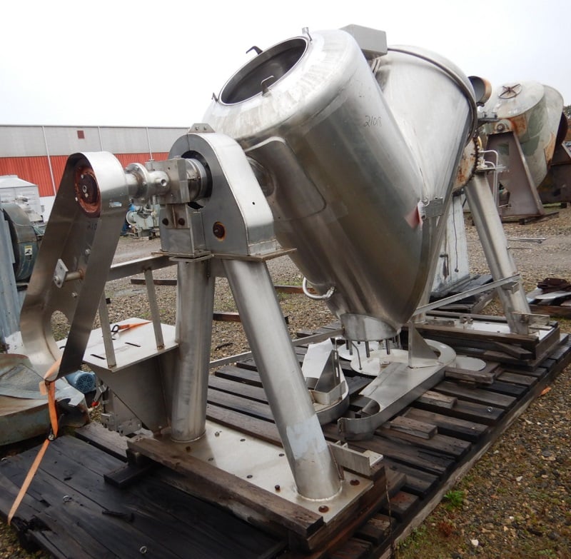 20 cu.ft. Patterson, Stainless Steel Jacketed V-Blender, 30 psi @ 250°F Jacket, On Stainless Steel Bar, 1984 - Image 5