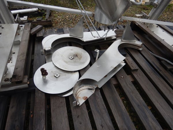 20 cu.ft. Patterson, Stainless Steel Jacketed V-Blender, 30 psi @ 250°F Jacket, On Stainless Steel Bar, 1984 - Image 7