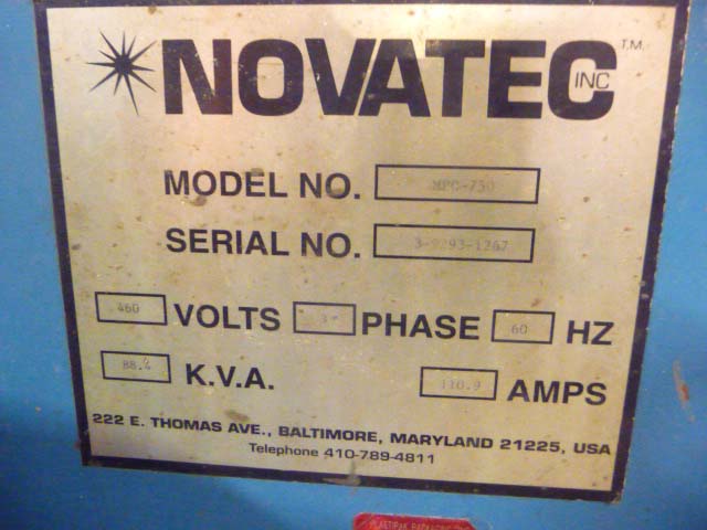 Novatech #MPC-750, Desiccant Dryer, No Hopper, 2500 lb., 750 cu.ft. capacity, 460 V - Image 9