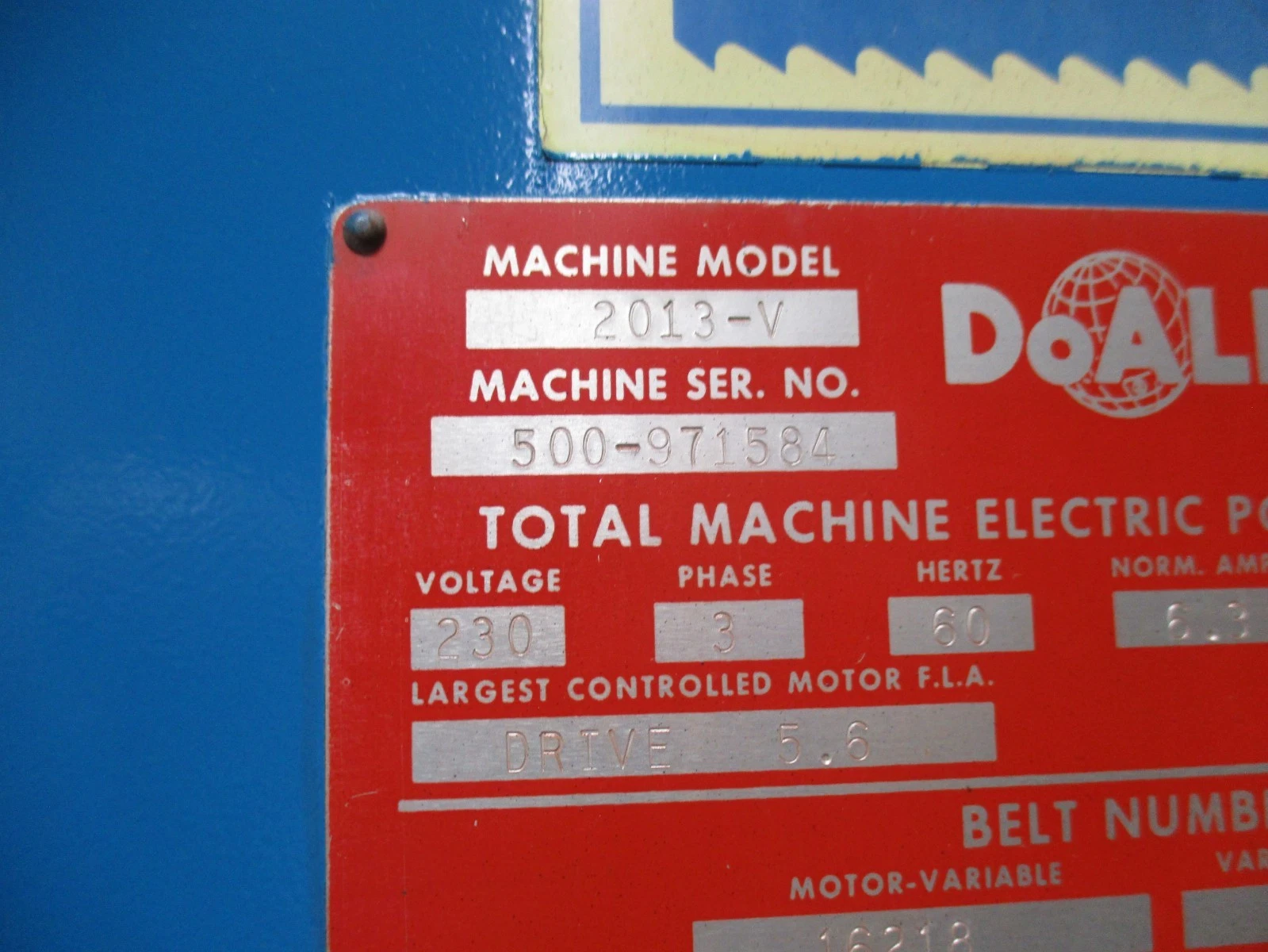 20" DoAll, vertical countour bandsaw, variable speed - Image 8
