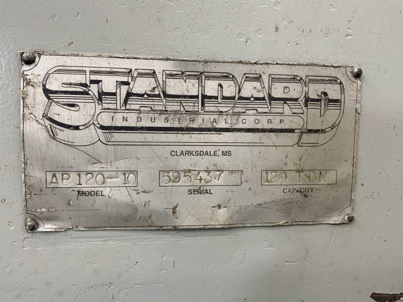 120 Ton, Standard #AB120-10, hydraulic press brake, 10' overall, 102" between housing, 6" stroke, 15 HP, 1995 - Image 6