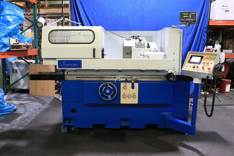 15" x 24" Supertec #G38P-60NC, universal cylindrical grinder, 16" x 2" 5" wheel, Mitsubishi PLC automatic - Image 1