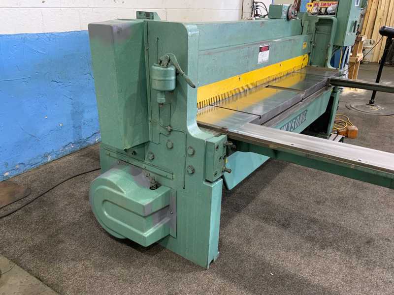 10 gauge x 8' Wysong #1096, power squaring shear, 24" front operated back gauge, 12 hold downs, 88" squaring - Image 6
