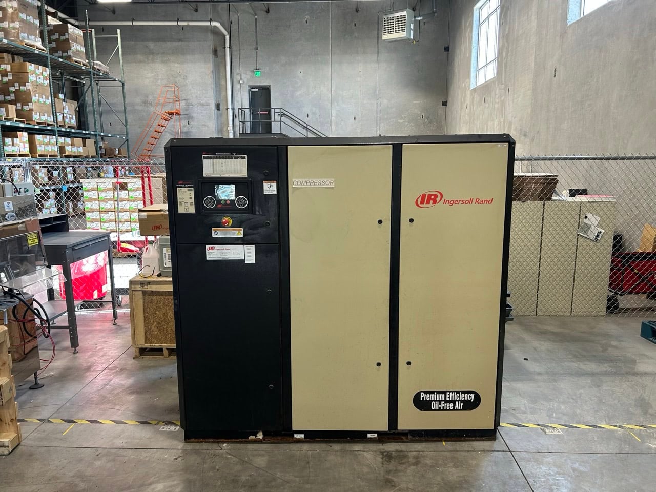 435 cfm, 100 psig, Ingersoll-Rand #IRN100H-OF, Oil-free Rotary Screw Compressor, 100 HP, 460 V., 3ph, Iso - Image 1