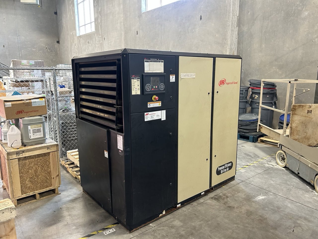 435 cfm, 100 psig, Ingersoll-Rand #IRN100H-OF, Oil-free Rotary Screw Compressor, 100 HP, 460 V., 3ph, Iso - Image 2