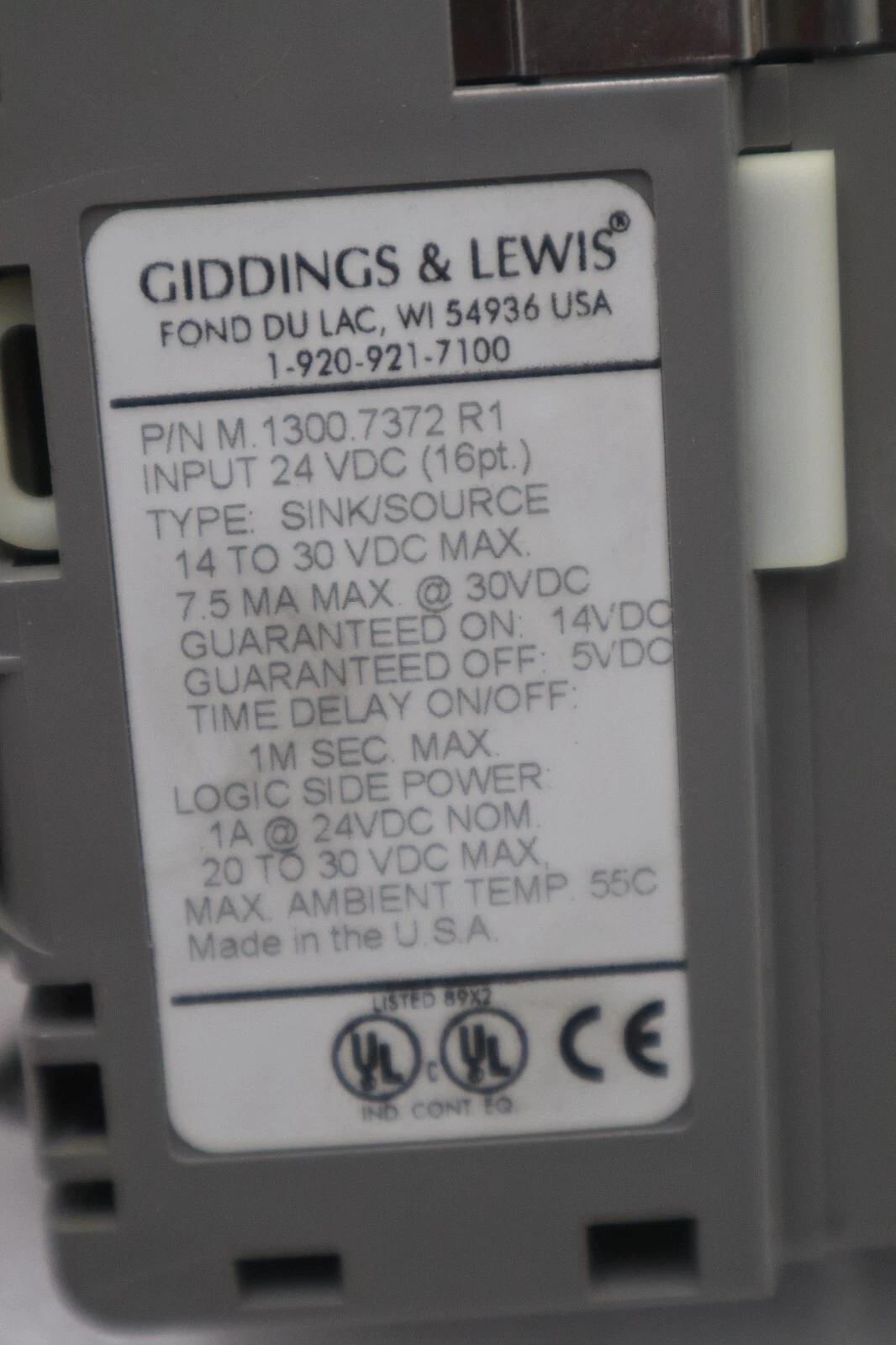 Giddings & Lewis M.1300.7372 R1 Input Module 24VDC SINK/SOURCE STOCK K-2919-A - Image 2
