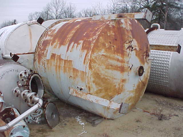 1000 gallon 70" diameter x 64" straight side, Polymer Lined Jacketed Vertical Tank, Steel Shell, Flat Top - Image 3