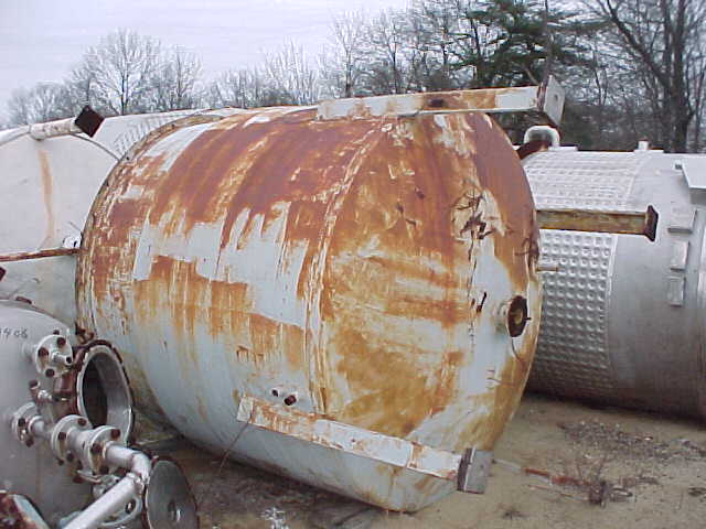 1000 gallon 70" diameter x 64" straight side, Polymer Lined Jacketed Vertical Tank, Steel Shell, Flat Top - Image 4