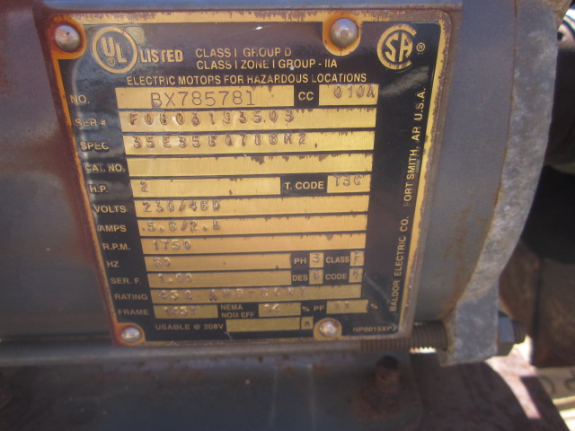 40 GPM, Flowserve #40-25CPX200, Stainless Steel Centrifugal Pump, Horizontal, CF8 Wetted Parts, 2 HP, 2008 - Image 3