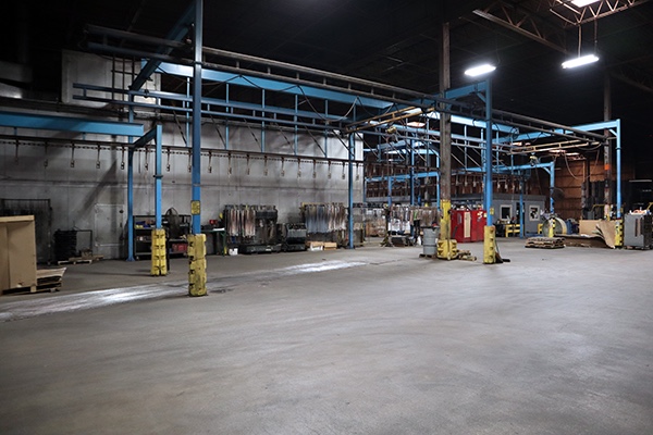 3 Stage Stainless Steel powder Coating System, Nordson, with dry cure oven, 4" conveyor, powder coating booth - Image 1