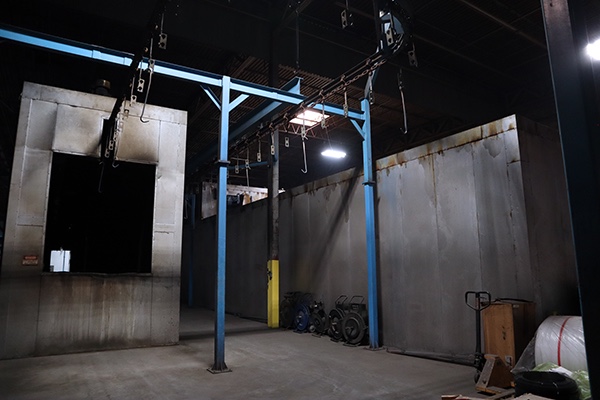 3 Stage Stainless Steel powder Coating System, Nordson, with dry cure oven, 4" conveyor, powder coating booth - Image 10