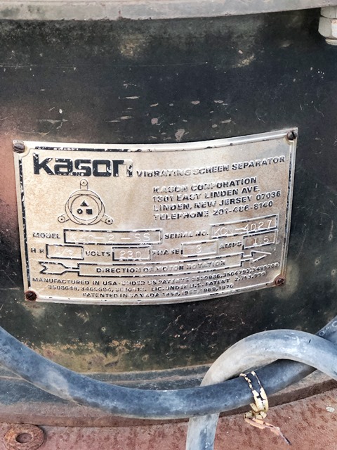 40" Kason #K40-2-SS, Stainless Steel Separator Screen, 1-Deck, 0.33 HP, 230 V - Image 4