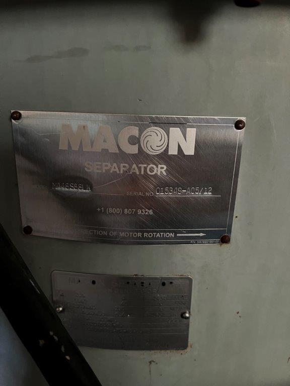 48" Macon #MA48S88LK, Stainless Steel Separator Screen, 2-Deck, 2.5 HP, 230/460 V - Image 2