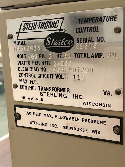 24 KW Sterlco #M8312-DX, Water Temperature Control Unit, 150 psig, 460 V - Image 2