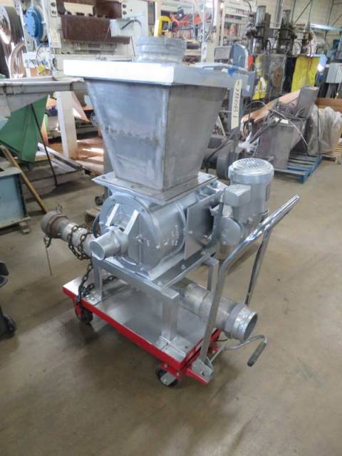 14" Portable Rotary Valve, w/Blow Through, Hopper, Starter & Cart, 1 HP, 45 RPM max - Image 3