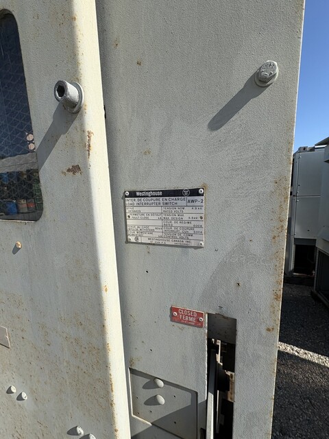600 Amp. Westinghouse, 4.8 kV Load Interrupter Switch - Image 1