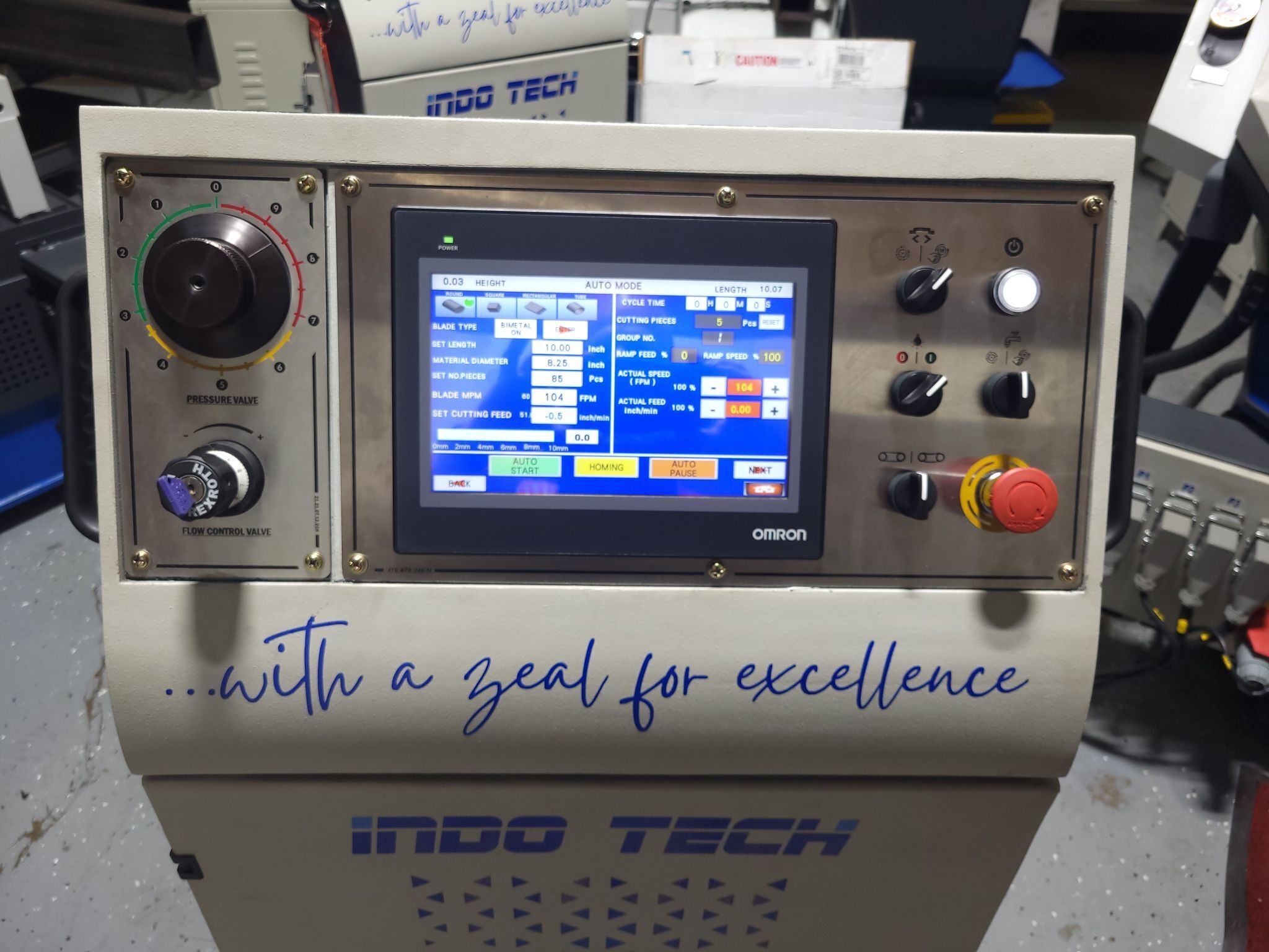 12" x 12" Indotech #SteelX-i-12x12-NC, Auto horizontal bandsaw, 191.3" x 1.33" x 0.05" blade, prog miter - Image 10