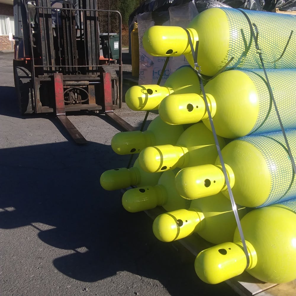 Faber, 12 gallon / 45 liter, 6000 PSI, ISO/UN/DOT steel gas cylinders, 9809-2, with CGA valve - Image 3