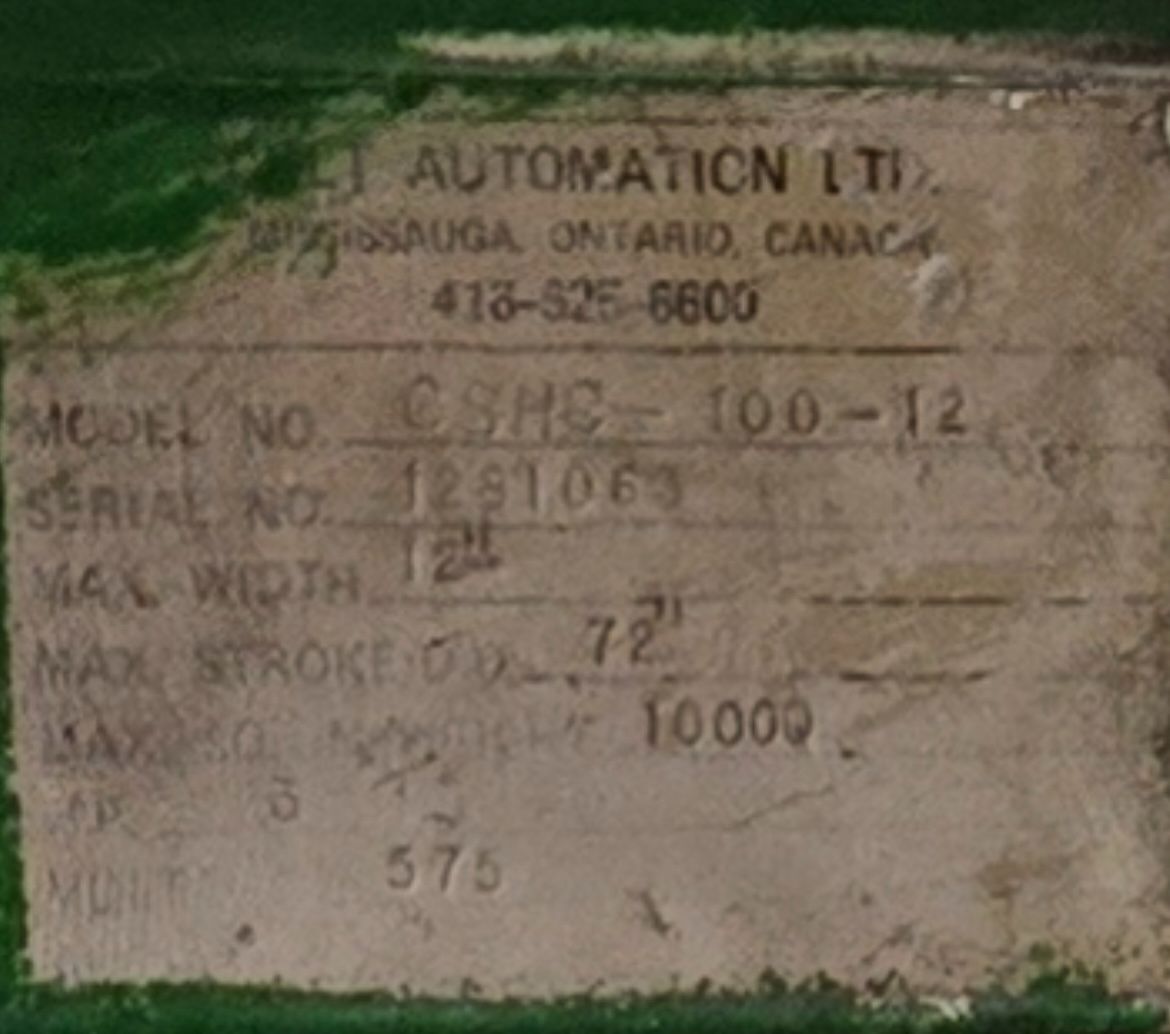 10000 lb. Colt #CSHC-100-12, coil cradle / straightener, 12" x 0.230" stock, 72" outside dimension, 1992 - Image 7
