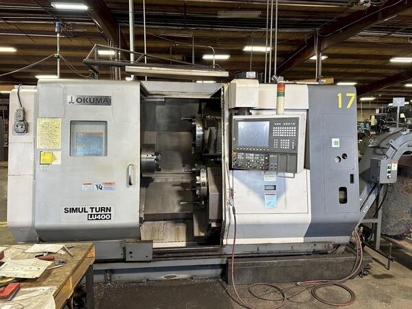Okuma #LU-400/2SC650, 4-Axis CNC lathe, 25.5" swing, 26.5" centers, 3.1"/4.33" bar, 2006 - Image 2