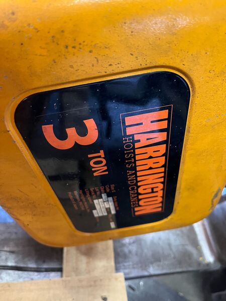 3 Ton, Harrington #IBBQ, Hoists, 220 or 460 V., 3Ph, new - Image 3