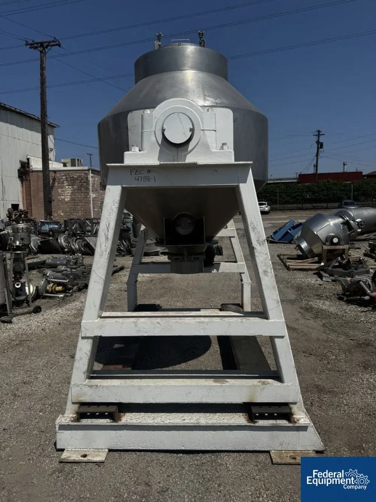 40 cu.ft. Gemco, Double Cone Blender, Stainless Steel, on stand, 20 HP, 230/460 V. motor, 1984 - Image 3