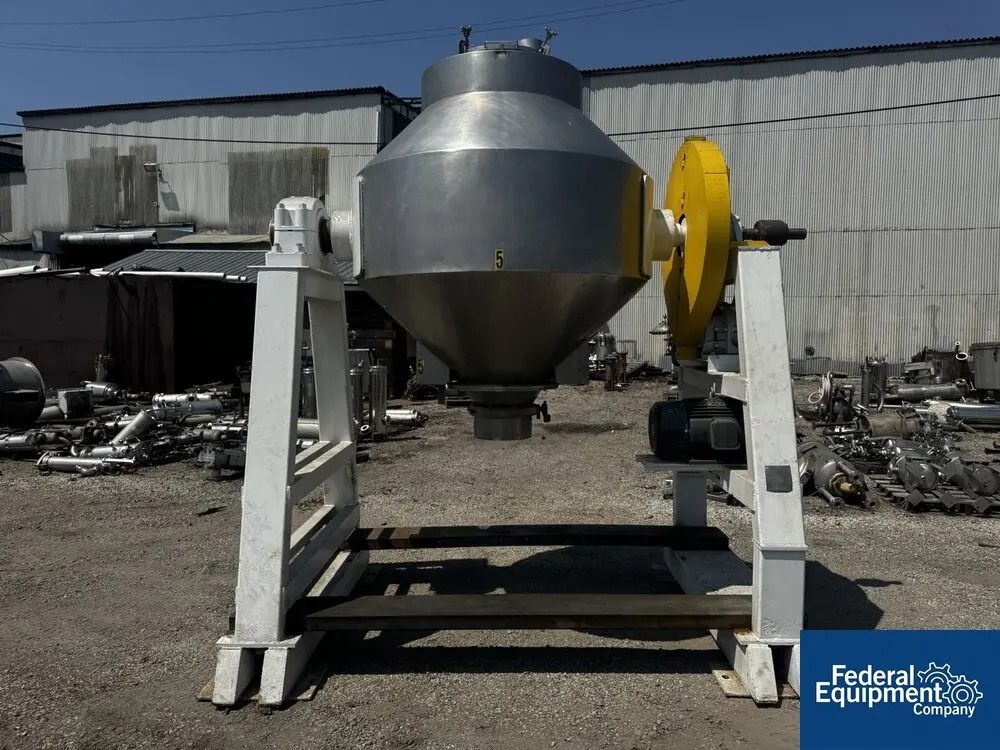 40 cu.ft. Gemco, Double Cone Blender, Stainless Steel, on stand, 20 HP, 230/460 V. motor, 1984 - Image 4