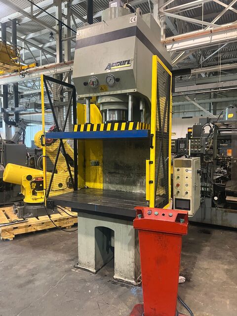 176 Ton, Accurl #HPPx160T/16T, 4-post guided ram gap frame hydraulic press, 22" stroke, 44" daylight, 39" - Image 2