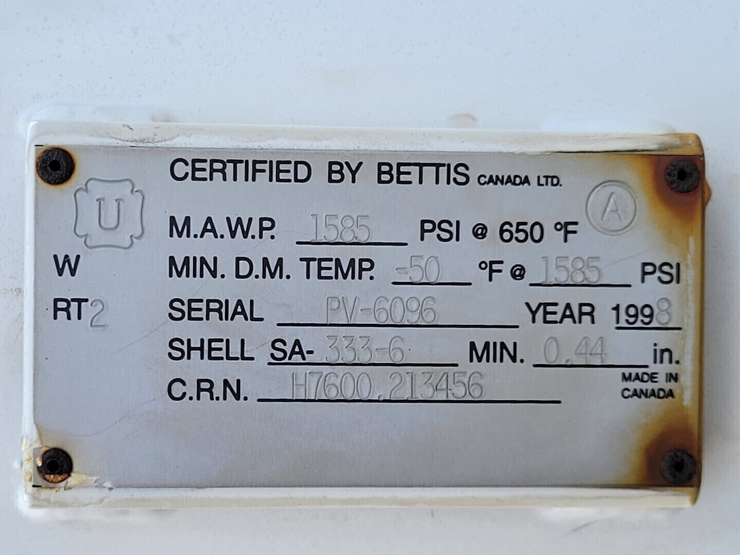 Bettis #87DH, Series 7 hydraulic quarter turn valve double acting operator, 1440 psig - Image 3