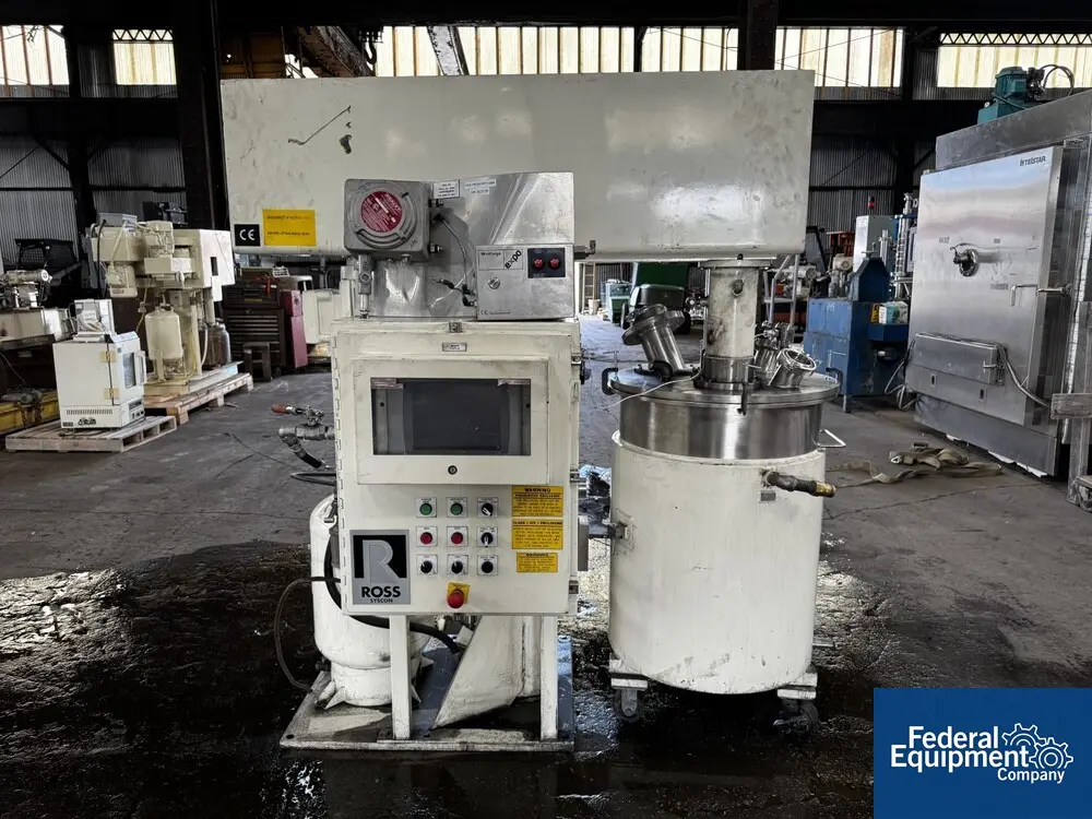 50 gallon Ross #CDA-50, Multi Shaft Mixer, 316 Stainless Steel, 50 psi jacketed side & bottom, 2" bottom - Image 1