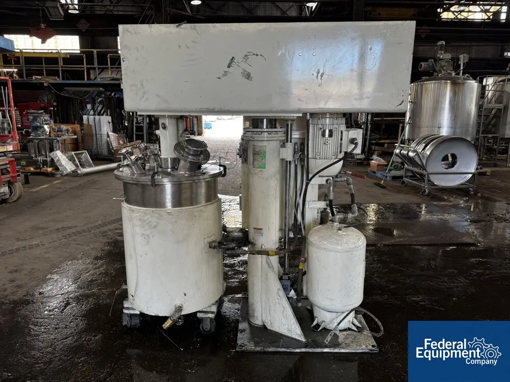 50 gallon Ross #CDA-50, Multi Shaft Mixer, 316 Stainless Steel, 50 psi jacketed side & bottom, 2" bottom - Image 4