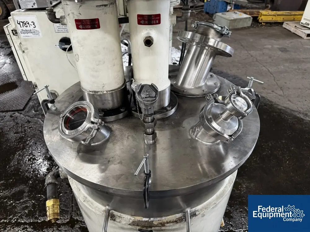 50 gallon Ross #CDA-50, Multi Shaft Mixer, 316 Stainless Steel, 50 psi jacketed side & bottom, 2" bottom - Image 7