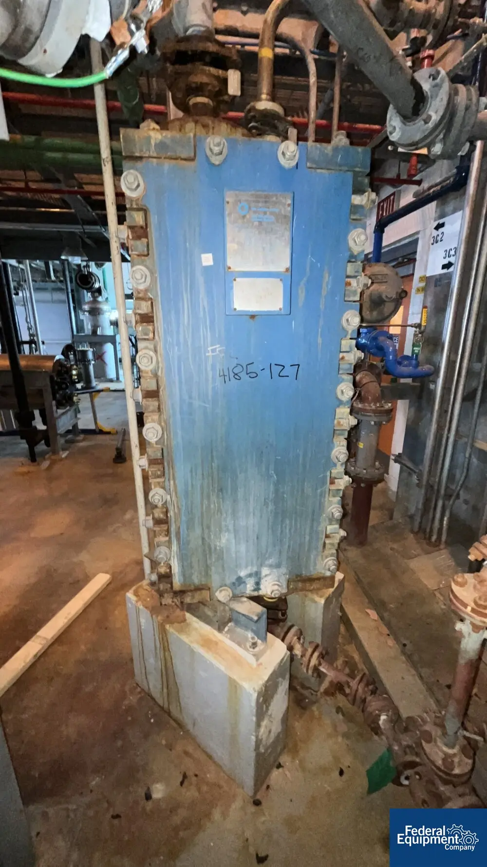 99 sq.ft., 100 psi shell, 100 psi tube, SGL #KV4C, Carbon Unibloc Heat Exchanger, 1.5" in/out process, 2" - Image 1