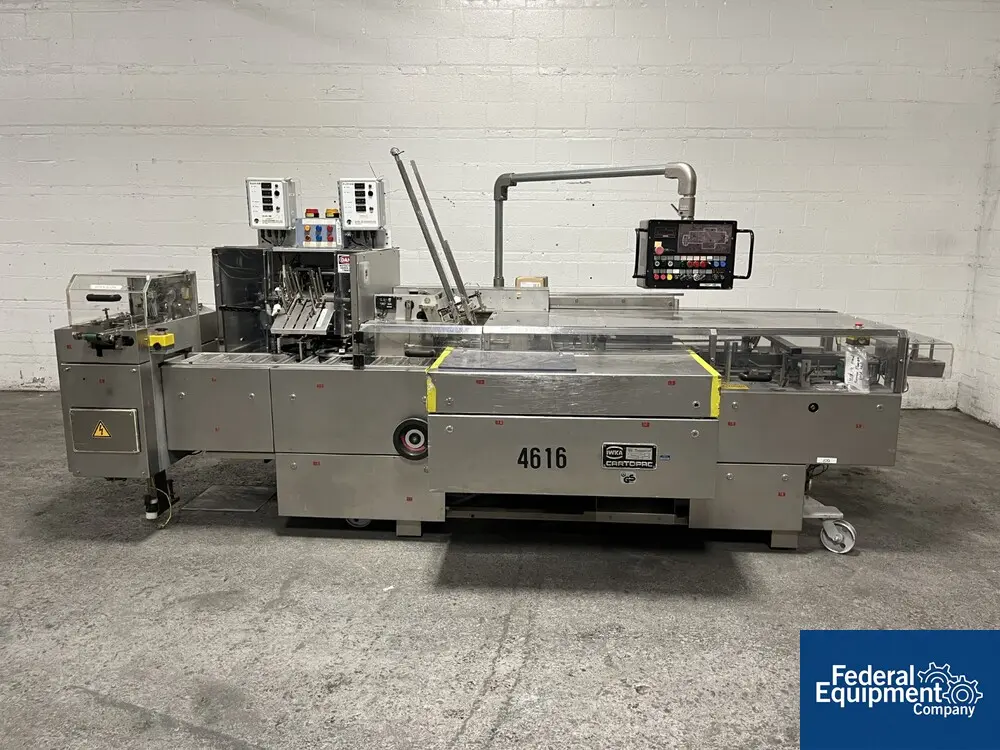 IWKA #CP150, Horizontal Cartoner, w/ leaflet & carton feeder, glue, scanner, sensor, PLC, 480 V., 1987 - Image 1