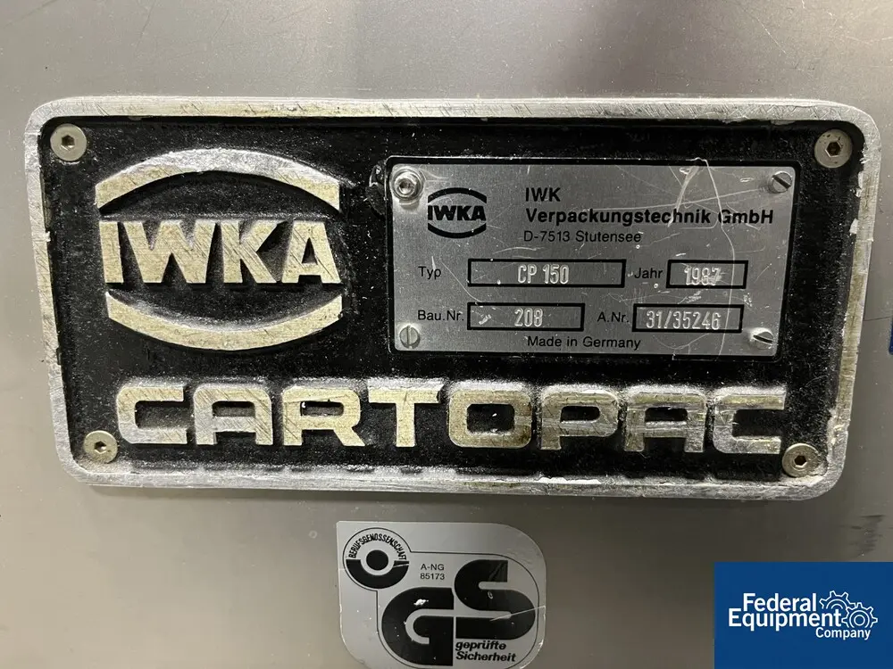IWKA #CP150, Horizontal Cartoner, w/ leaflet & carton feeder, glue, scanner, sensor, PLC, 480 V., 1987 - Image 2