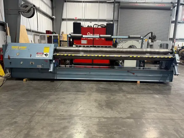 168" x 10" gauge Montgomery #4R-16810, 4-roll plate bending roll, 9" adj roll diameter, 8.5" pinch roll - Image 4