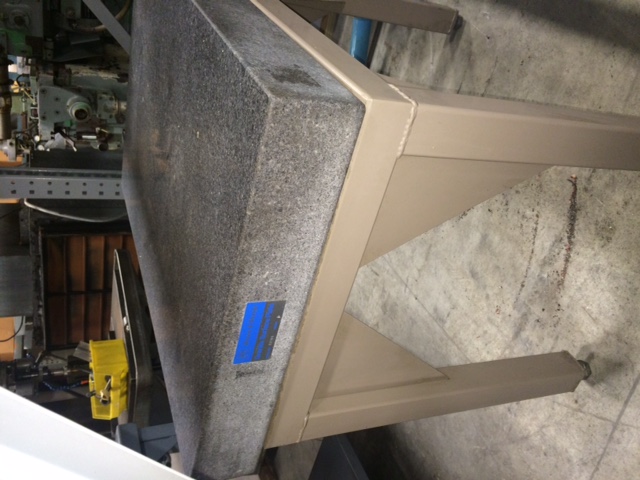 2 4" x 36" x 4" Brown & Sharpe, Surface Plate, w/Stand, No Ledge, Grade B, Gray Granite, 500 lbs. Weight - Image 1