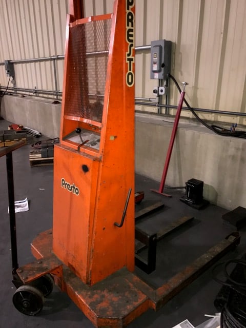 1500 lb. Presto #PS62, Pallet Stacker w/Power Lift, 3" x 36" x 1.5" thick Fork, 60" Lift height, 24" Load - Image 2