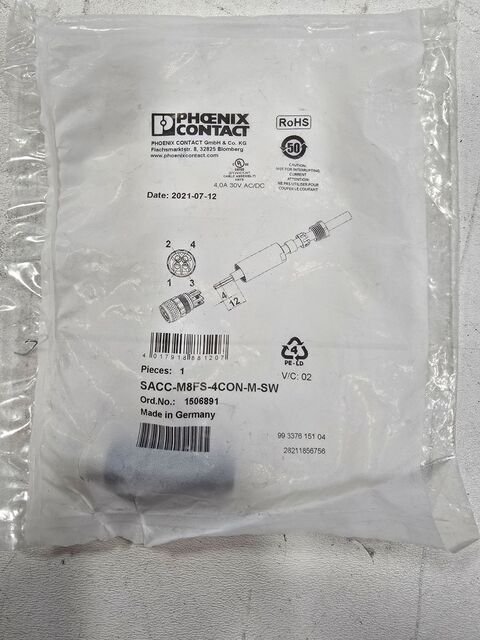 Phoniex contact sacc-m8fs-4con-m-sw connector new - Image 1
