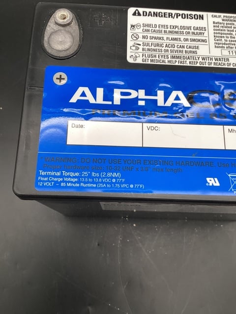 ALPHA 85-GXL-HP 12V, 50Ah Capacity VRLA Gelled Electrolyte Battery NEW - Image 6